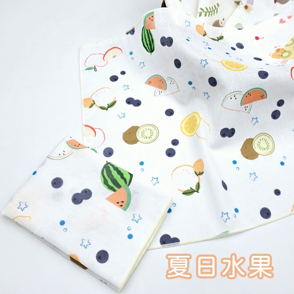 玩棉主義 現貨附發票|台灣製純棉印花手帕 寶寶口水巾 純棉二重紗 澡巾 手帕-規格圖7