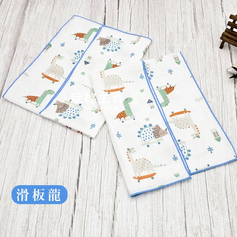 玩棉主義 現貨附發票|台灣製純棉印花澡巾 30x50cm 二重紗 寶寶紗布巾-規格圖4