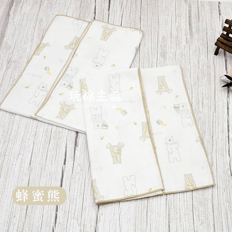 玩棉主義 現貨附發票|台灣製純棉印花澡巾 30x50cm 二重紗 寶寶紗布巾-規格圖4