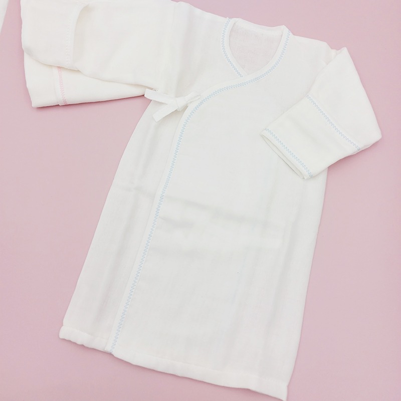 玩棉主義 現貨附發票|三層紗 台灣製純棉紗布衣 護手型 短版紗布衣 長版紗布衣 兒衣 新生兒內衣-規格圖6