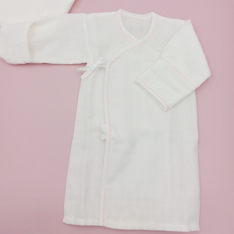 玩棉主義 現貨附發票|三層紗 台灣製純棉紗布衣 護手型 短版紗布衣 長版紗布衣 兒衣 新生兒內衣-規格圖6