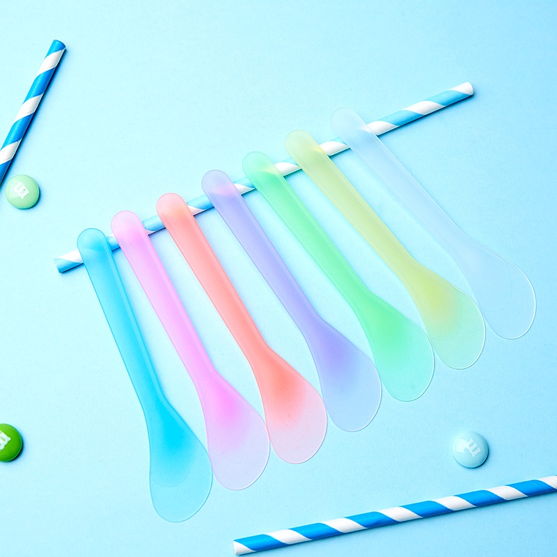 🚀現貨🚀《美館》彩色 面膜棒 面膜刮板 分裝勺 月牙勺 DIY工具 美容 攪拌棒 史萊姆刮棒 刮勺 挖杓-細節圖2