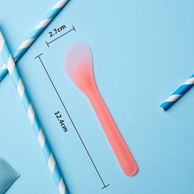 🚀現貨🚀《美館》彩色 面膜棒 面膜刮板 分裝勺 月牙勺 DIY工具 美容 攪拌棒 史萊姆刮棒 刮勺 挖杓-細節圖4