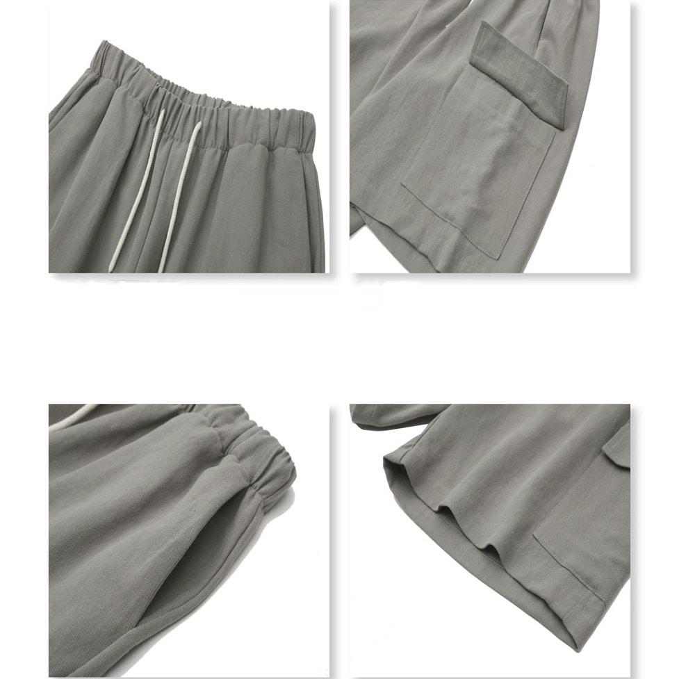 [N.plaza] 韓國 薄荷亞麻工裝短褲（6色）-細節圖9