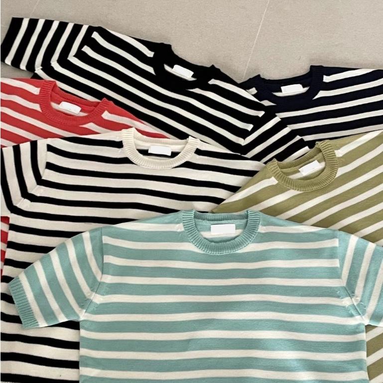 [N.plaza] 韓國 Spenner 條紋短袖針織衫（6色）-細節圖9