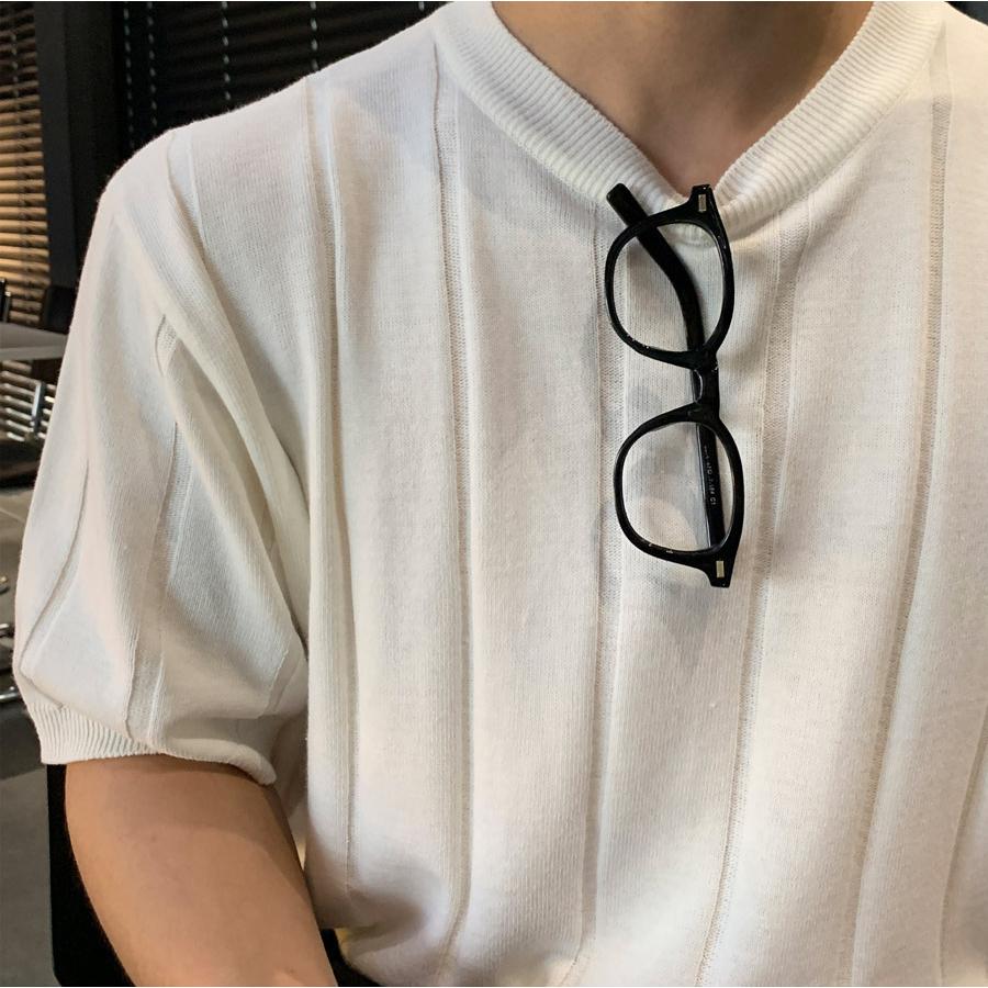 [N.plaza] 韓國 馬登柔軟羅紋短袖針織衫（10色）-細節圖7