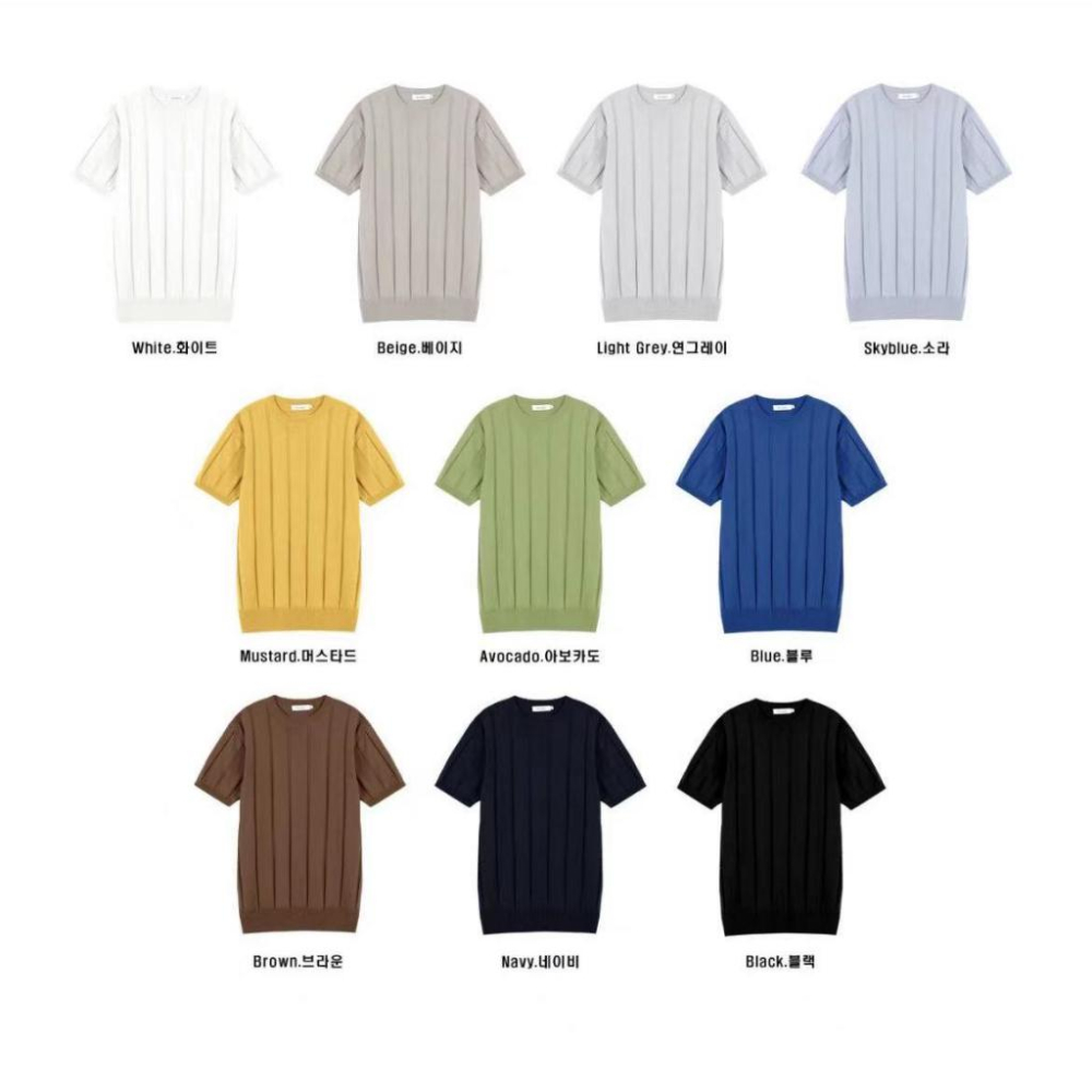 [N.plaza] 韓國 馬登柔軟羅紋短袖針織衫（10色）-細節圖9