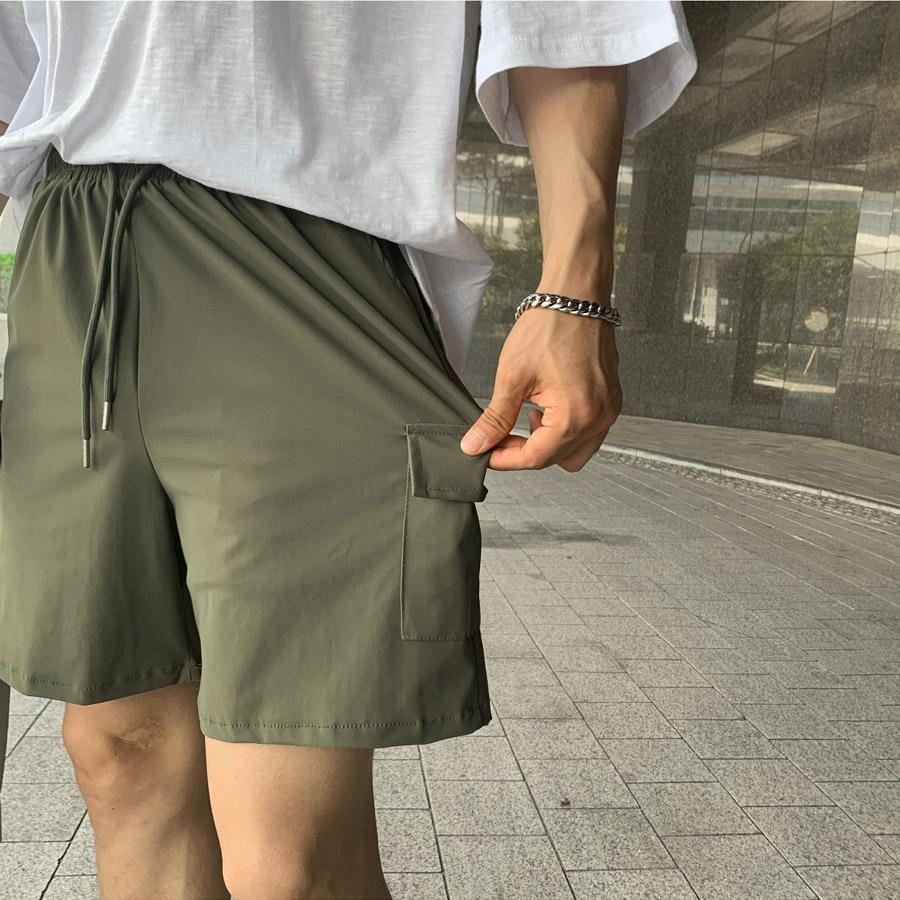 [N.plaza] 韓國 KEFF 冰涼彈性工裝短褲（4色）-細節圖2