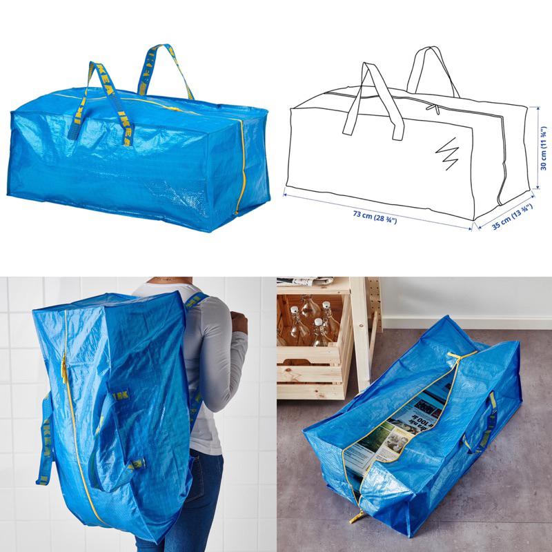 🇸🇪代購✨袋子 環保購物袋 收納袋－4種尺寸	🛍️經典藍藍色宜家袋 後背貨物袋大袋子垃圾分類袋 環保袋提袋手提袋洗衣袋-細節圖5
