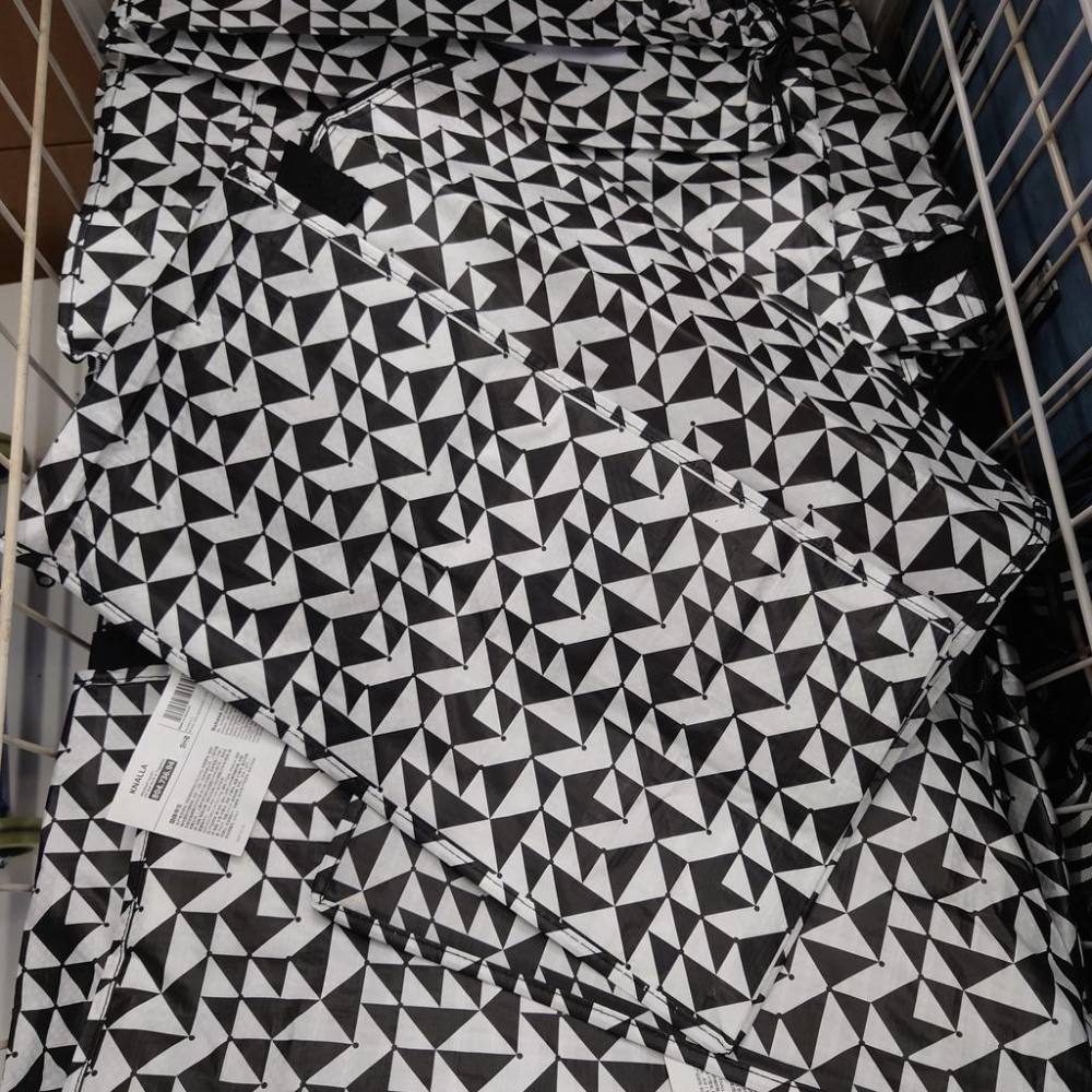 🇸🇪代購✨袋子　🛍️黑白袋 寬口雙拉鍊大袋子 環保購物袋/垃圾分類袋/收納袋 環保袋提袋手提袋 衣物棉被收納洗衣袋搬家袋-細節圖5