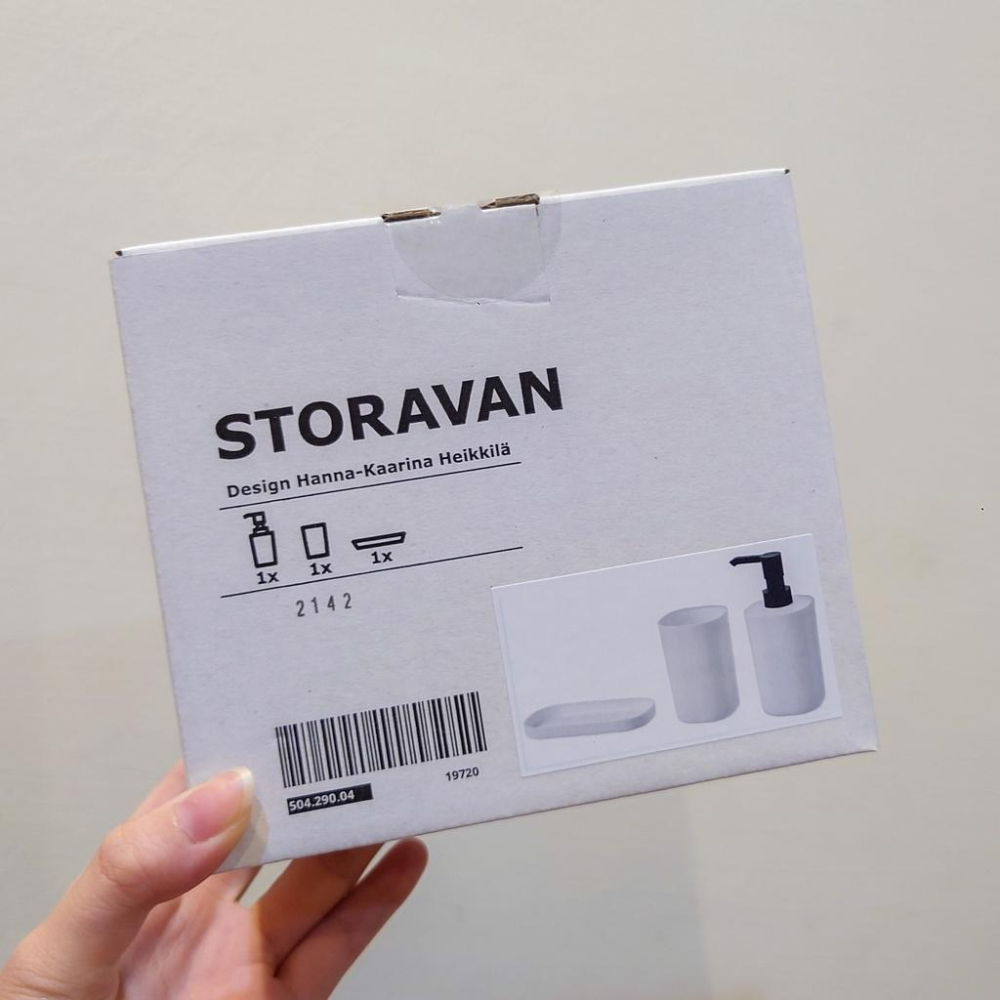 🇸🇪IKEA代購✨浴室用品 3件組, 白色   🛀牙刷架 洗手乳瓶 托盤/香皂盤 塑膠空壓瓶 補充瓶 按壓分装瓶-細節圖4