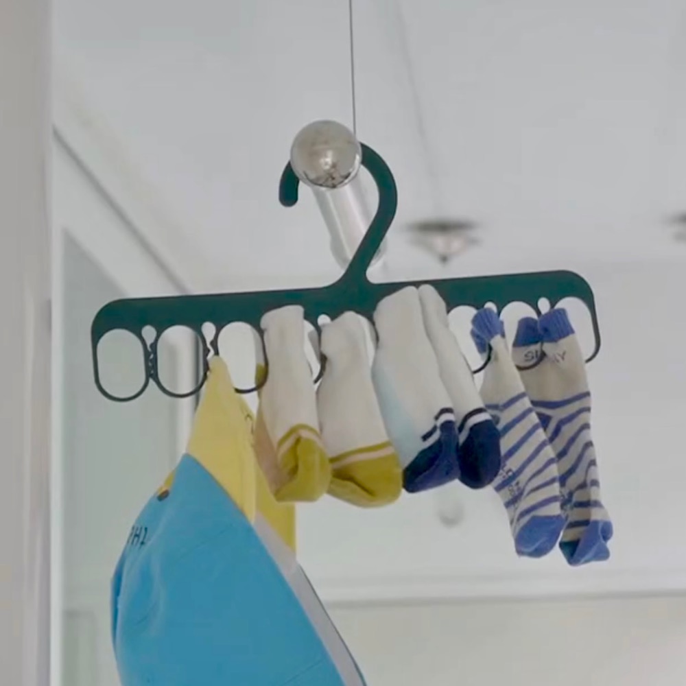🇸🇪IKEA代購✨8夾子衣架　🧦晾衣夾 曬衣夾 吊衣夾 吊襪夾 衣夾 塑膠襪子架 內衣架 襪子內衣 一秒晾曬架/晾襪架-細節圖3