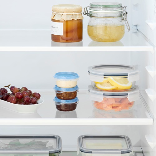 🇸🇪IKEA代購✨PRU 保鮮盒, 透明色/藍色  3件裝  70 ml-細節圖3