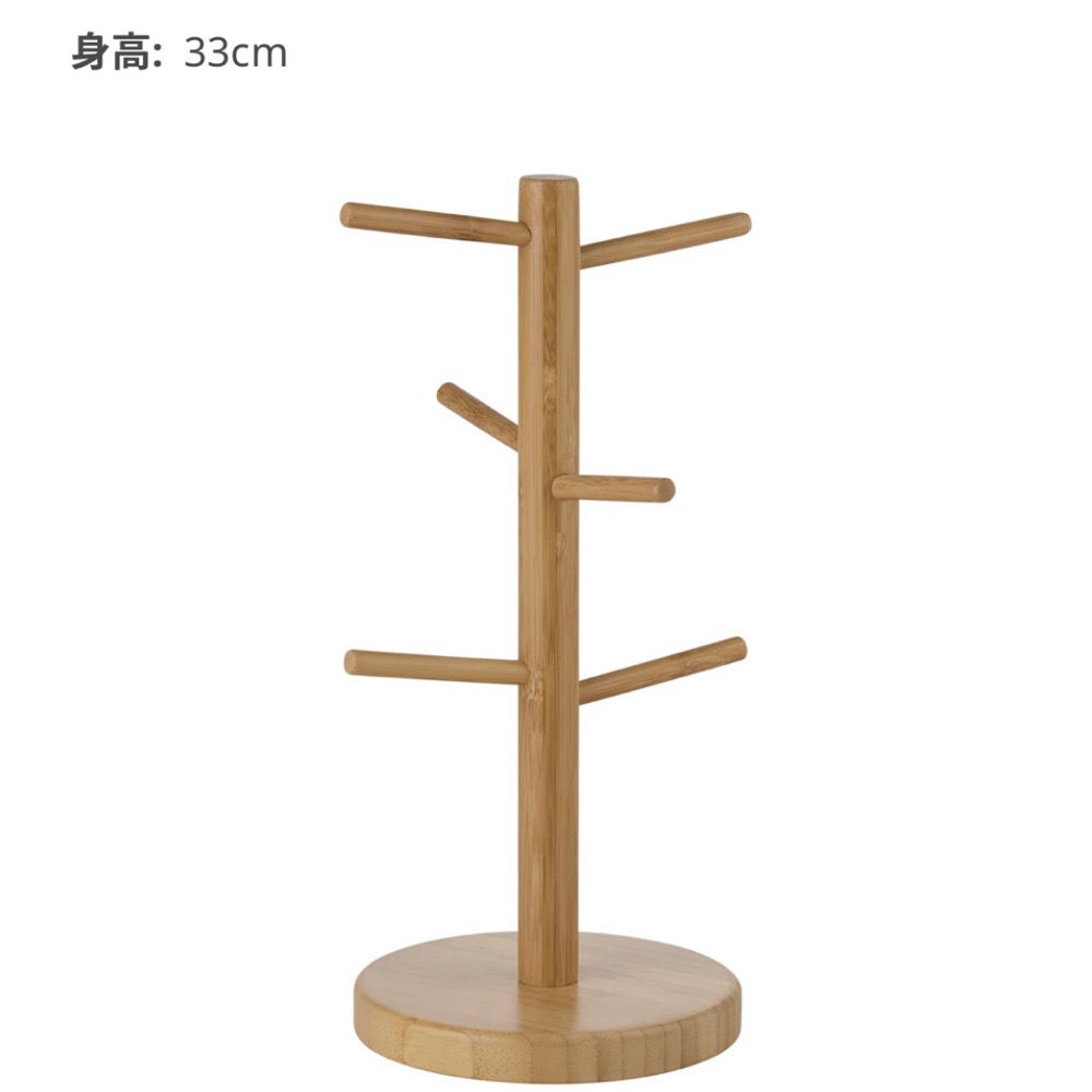 🇸🇪IKEA代購✨OST 杯架, 竹  💎樹形馬克杯置物架 日式實木六爪杯子收納架竹製掛架創意杯子架-細節圖2