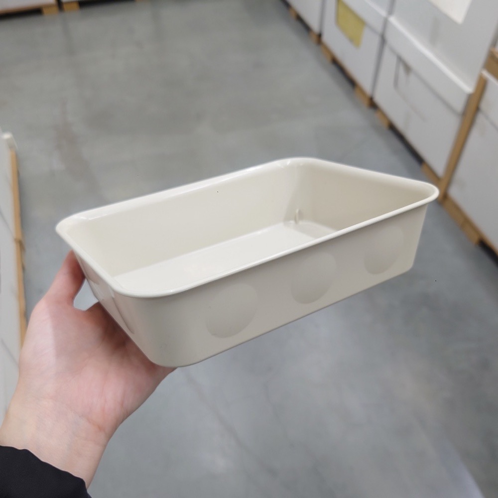 🇸🇪代購✨NOJ 收納盒	塑膠/米色	多種尺寸	💎整理盒 托盤 化妝品刷具小物 浴室防水 居家小型抽屜 桌上收納-細節圖6