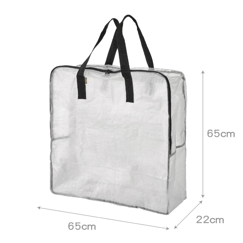 🇸🇪代購✨DIM 收納袋 透明 🛍大袋子 袋子/環保購物袋/垃圾分類袋 環保袋提袋手提袋 衣物棉被收納洗衣袋搬家袋防塵袋-細節圖3