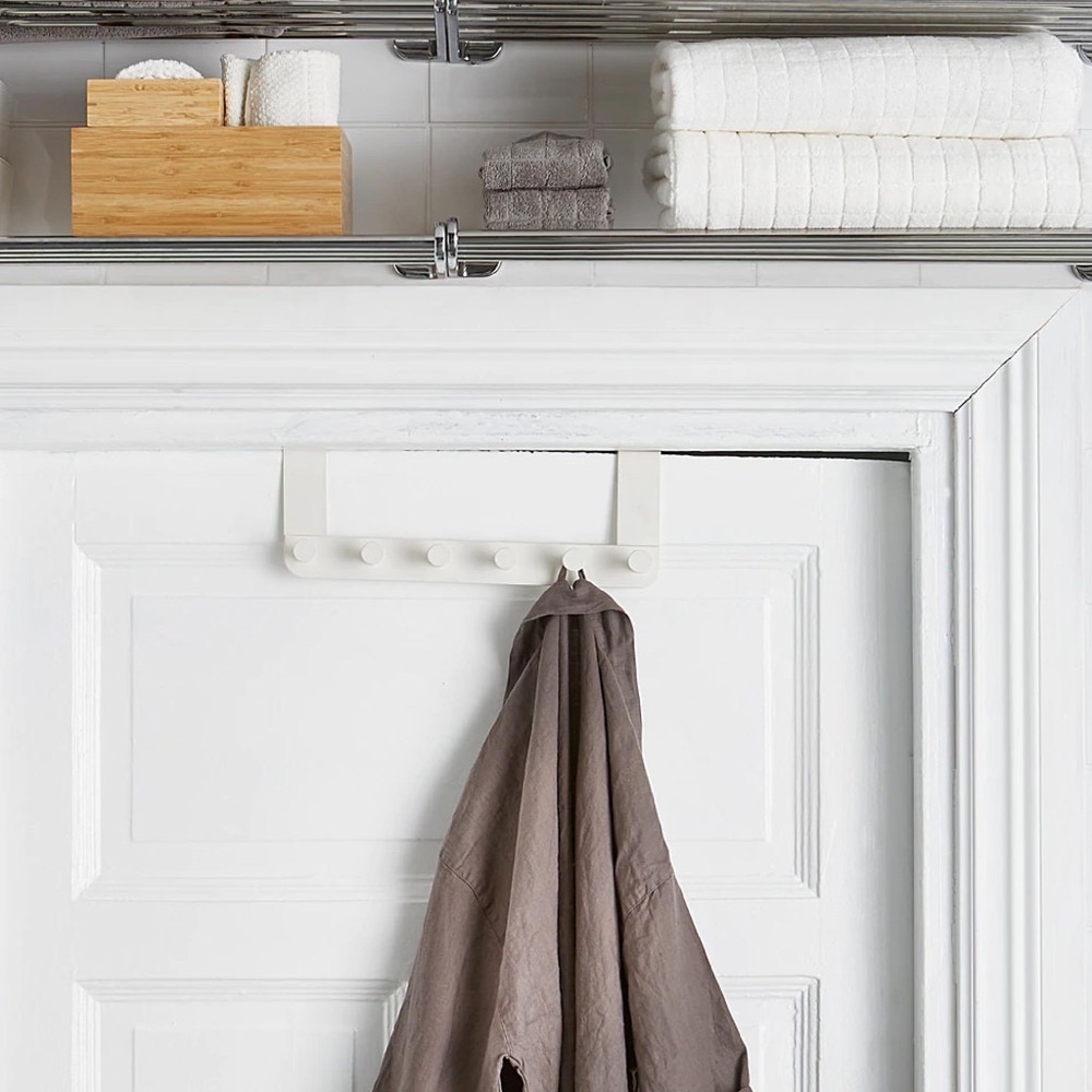 🇸🇪IKEA代購✨ENU 門後掛勾, 白色  🚪門後六連掛勾架 衣帽架 門後勾/六勾/門後收納 掛架/收納架/衣架/掛鉤-細節圖3