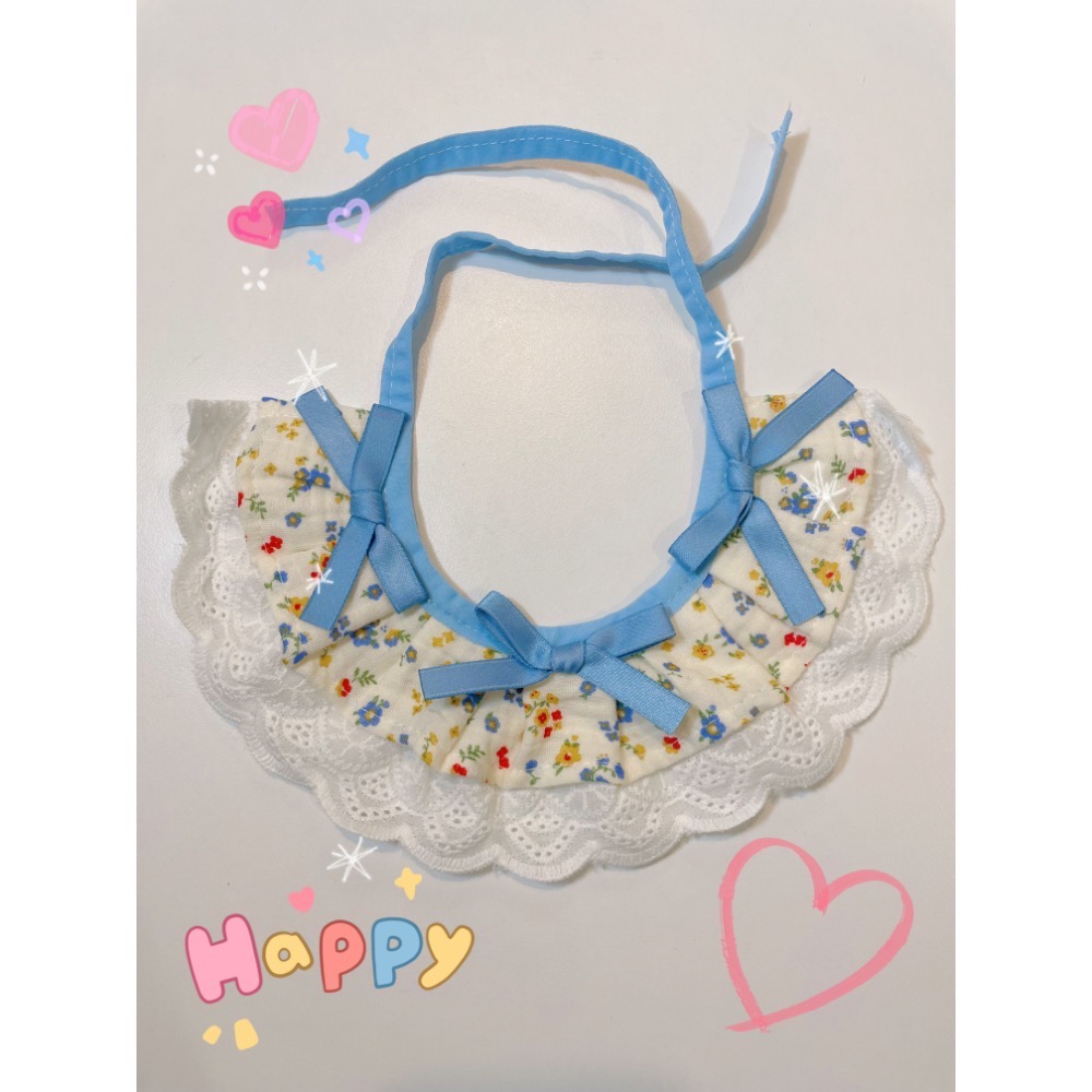 【台中現貨】法式小花蕾絲 貓咪圍脖-細節圖2