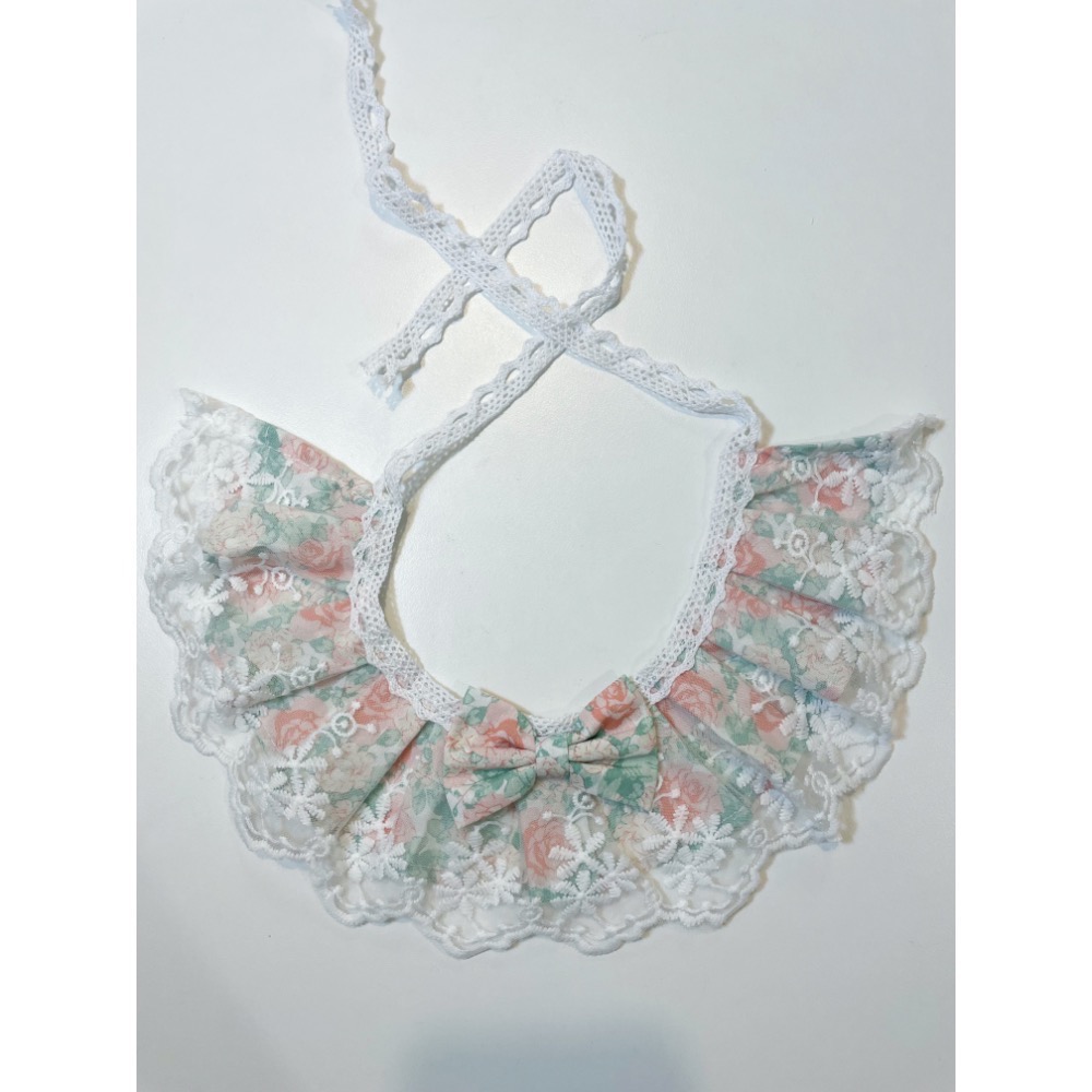 【台中現貨】超可愛❤️田園蕾絲圍脖 貓咪圍脖 貓咪裝飾-細節圖2