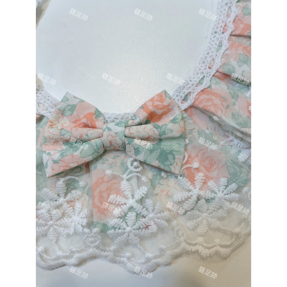 【台中現貨】超可愛❤️田園蕾絲圍脖 貓咪圍脖 貓咪裝飾-細節圖3