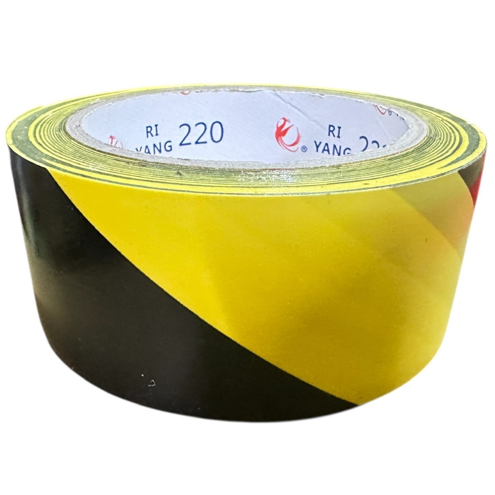 含稅附發票 云境銷售企劃社 48mm足25米長 一箱72捲裝/120捲裝 黑黃斑馬膠帶 警示膠帶 PVC膠帶-規格圖4