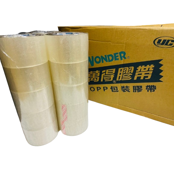 萬得12730 60mm*90y一箱100捲 萬得膠帶 冷凍膠帶 萬洲膠帶 台灣製造 封箱膠帶 透明膠帶 OPP膠帶-細節圖4