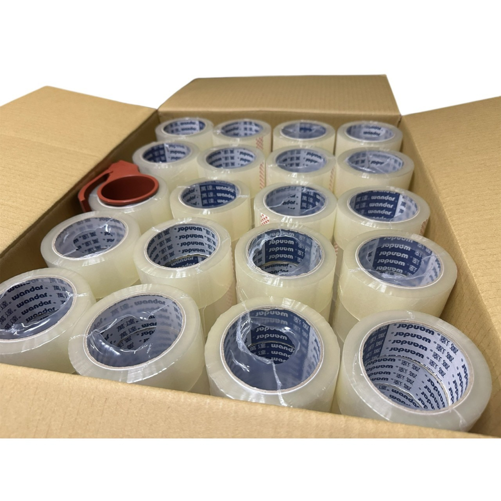 含稅附發票 超便宜90Y! 48mm膠帶 萬達牌 OPP膠帶 一箱120捲 封箱膠帶 透明膠帶 萬達膠帶 43u 加強黏-細節圖5