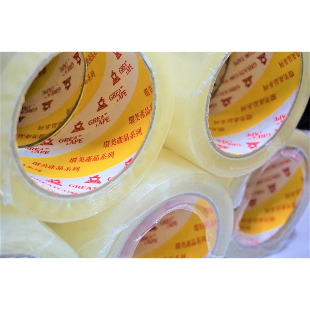 含稅附發票 環美牌OPP透明膠帶寬版 60mm*90Y MIT製造厚度4條3(含稅附發票超取最多20顆)-細節圖2