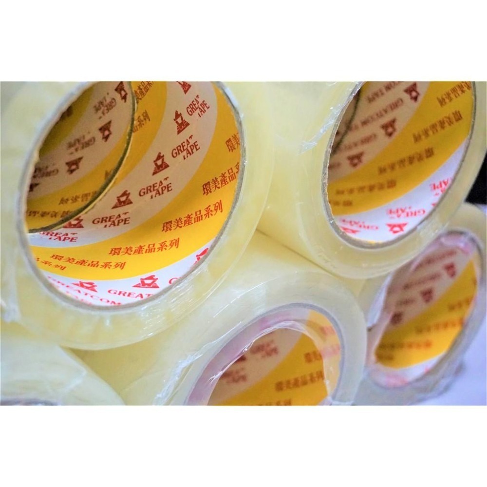含稅附發票 環美牌OPP透明膠帶寬版 60mm*90Y MIT製造厚度4條3(含稅附發票超取最多20顆)-細節圖2