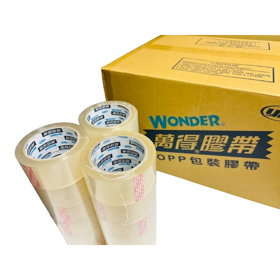 免運 萬得12730 油膠 萬洲 萬得膠帶 厚度43U 48mm*90y 封箱膠帶 抗凍膠帶 透明膠帶 S2U 萬得油膠-細節圖2