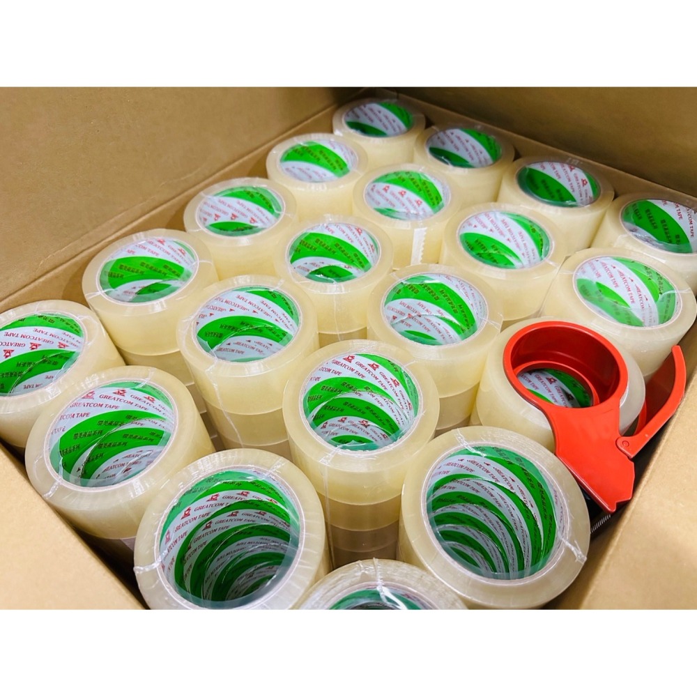 免運超黏!【綠環美4條7加厚加黏款】送切台 封箱膠帶48mm*80y一箱120捲 OPP膠帶 環美牌 封箱膠帶 環美膠帶-細節圖5