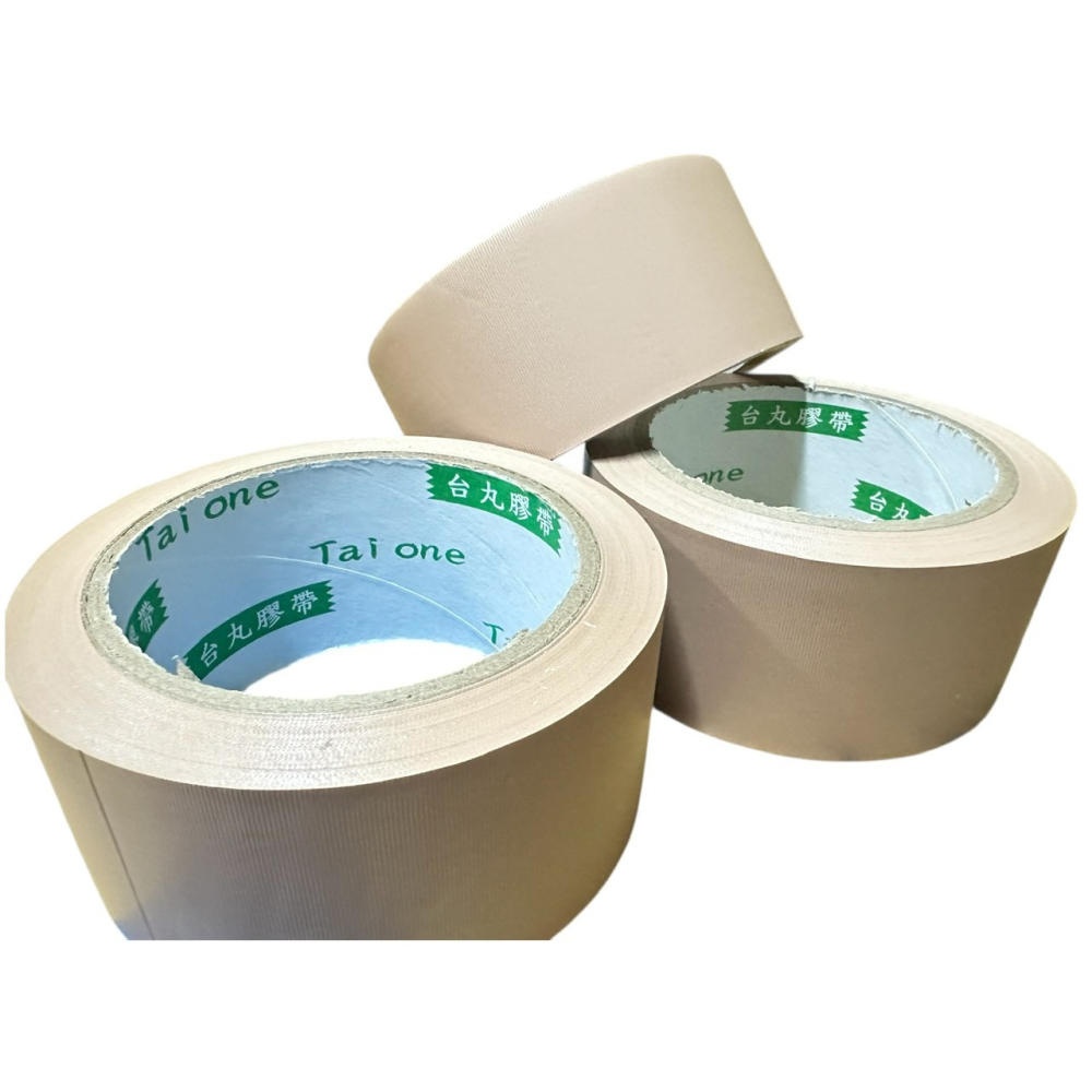 台灣製造 日洋牌 台丸系列 PVC布紋膠帶 48/60/72mm*30y 肉皮膠帶 手撕膠帶 易撕膠帶 棕色膠帶-細節圖2