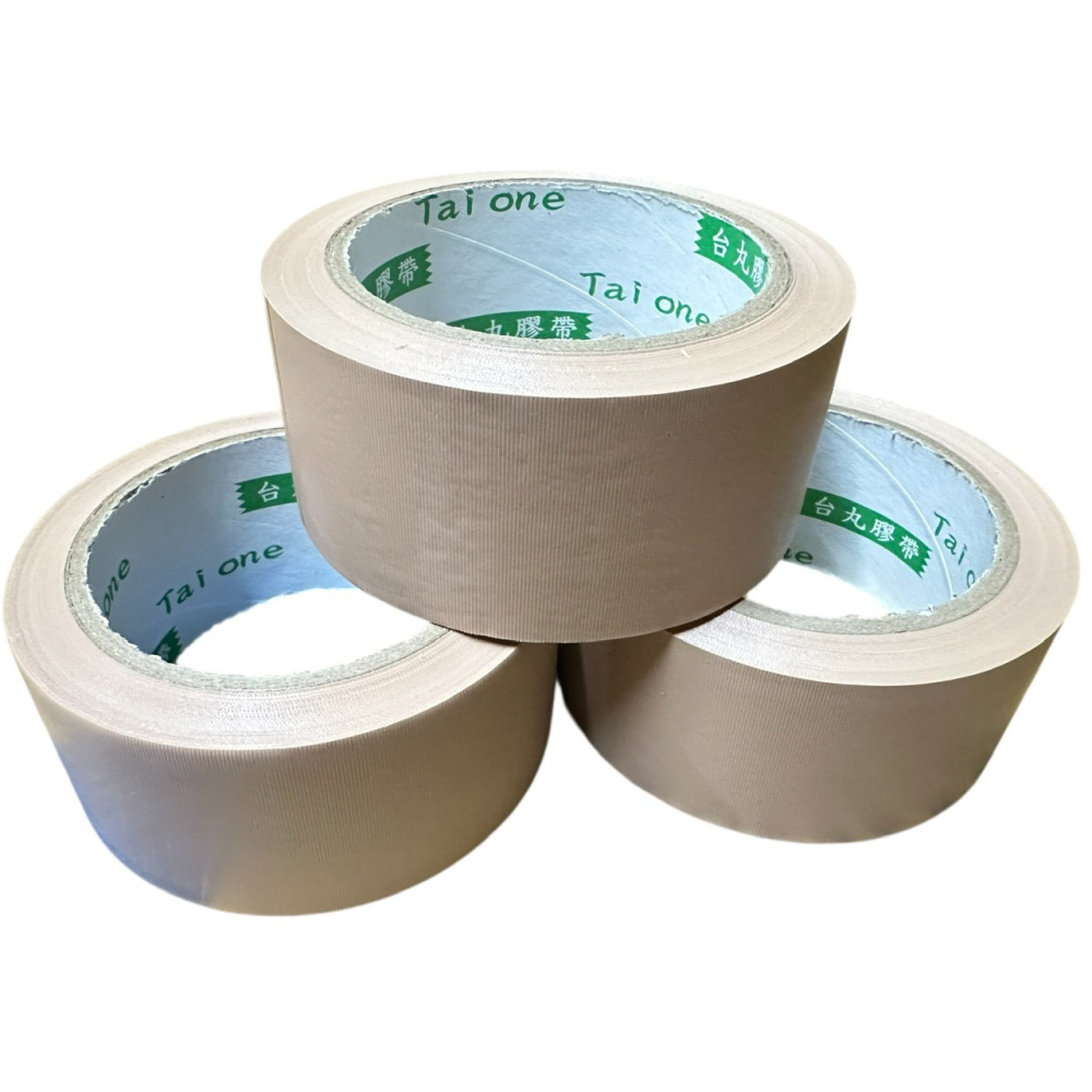 台灣製造 日洋牌 台丸系列 PVC布紋膠帶 48/60/72mm*30y 肉皮膠帶 手撕膠帶 易撕膠帶 棕色膠帶-細節圖4