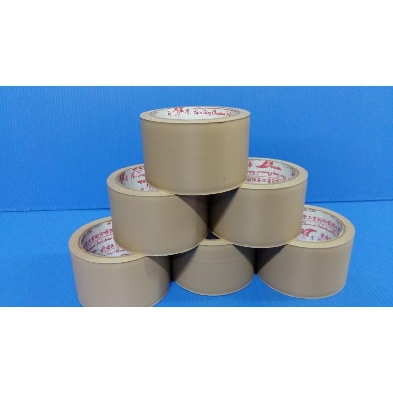 含稅附發票【云境銷售】PVC膠帶1捲38元60mm*20y  晉通神鷹 布紋膠帶 棕色膠帶 易撕膠帶-細節圖2