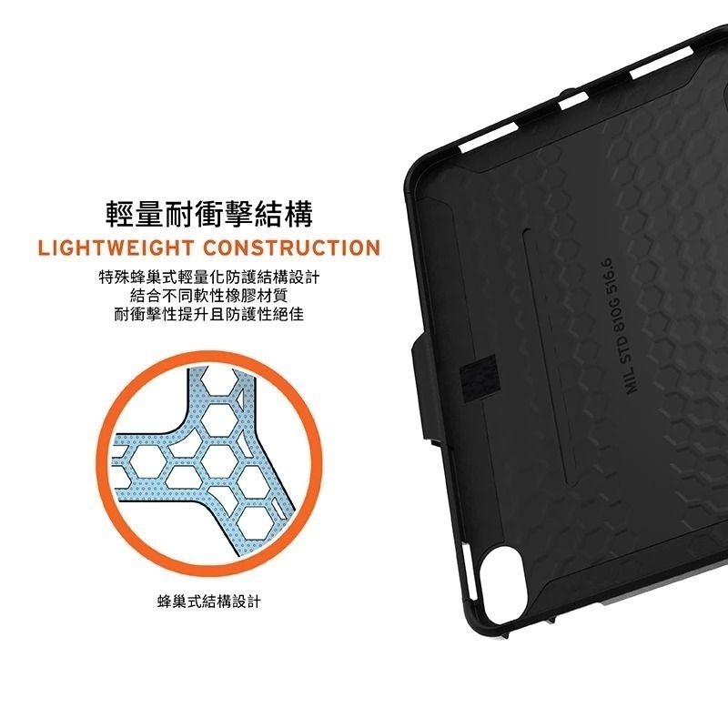 期間限定~9折~原價@1580【UAG】iPad 10代 10.9吋 極簡款耐衝擊平板保護殼套-細節圖5