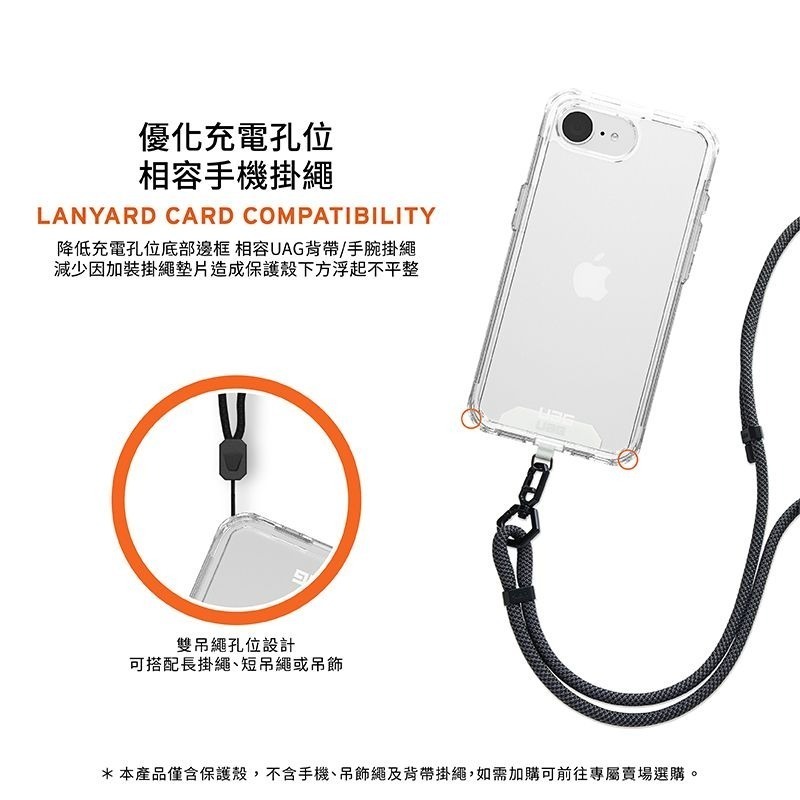 公司貨~期間限定~89折~原價@1380【UAG】iPhone 16e 耐衝擊全透保護殼-極透明-細節圖7