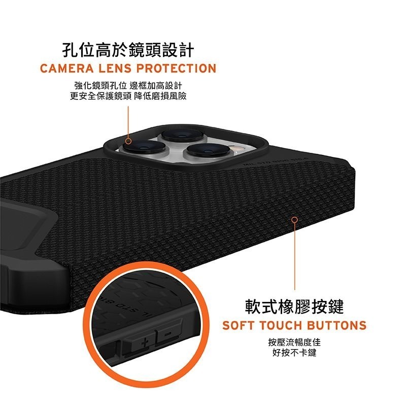 公司貨~期間限定~9折~原價@1980【UAG】iPhone 14 系列 翻蓋收納款 耐衝擊手機保護殼 - 軍用黑-細節圖5
