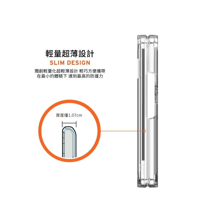 9折~原價@1980【UAG】Samsung Galaxy Z Fold 5 耐衝擊保護殼-極透明-細節圖7
