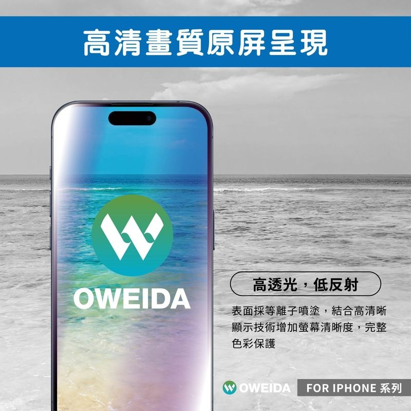 期間限定~63折~原價@790【Oweida】iPhone 全系列 降藍光 滿版鋼化玻璃貼-細節圖4