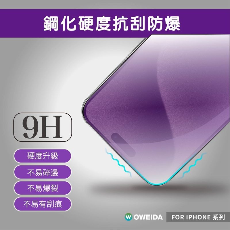 期間限定~64折~原價@1380【Oweida】iPhone 全系列 3D電競霧面+降藍光 滿版鋼化玻璃貼-細節圖3