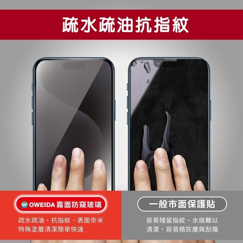 期間限定~57折~原價@1380【Oweida】iPhone 全系列 電競霧面+防偷窺 滿版鋼化玻璃貼-細節圖7