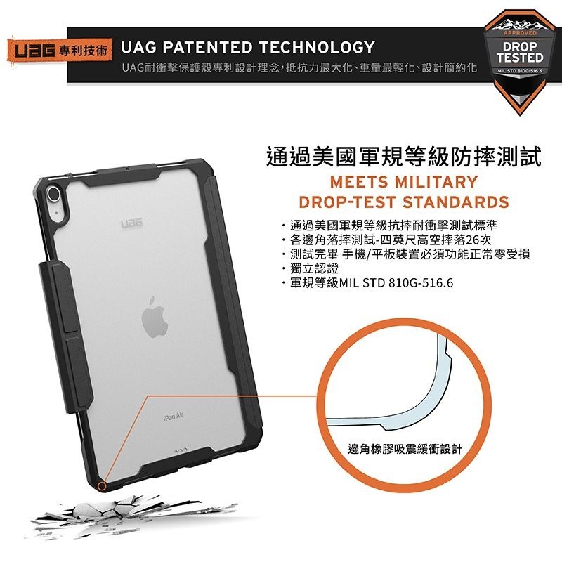 期間限定~9折~原價@1580【UAG】iPad Air 11(2024)多角度 耐衝擊保護殼-細節圖4