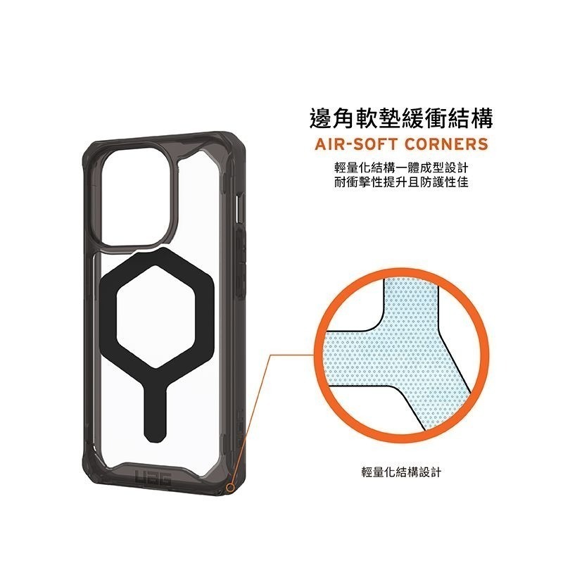公司貨~期間限定~9折~原價@1680【UAG】iPhone 15系列 MagSafe磁吸式 全透款 耐衝擊防摔手機殼-細節圖9