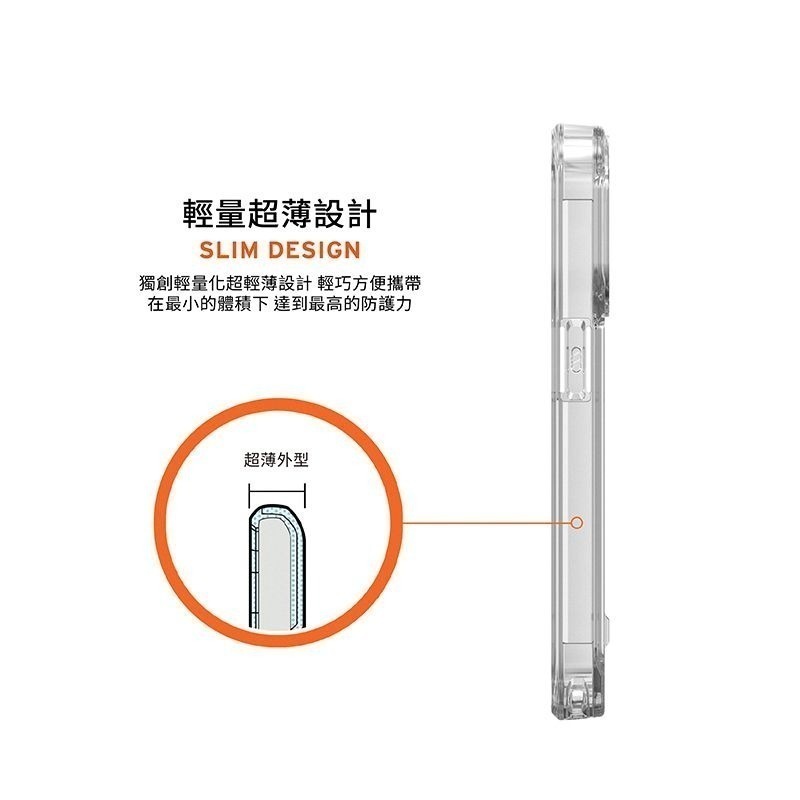 公司貨~期間限定~9折~原價@1680【UAG】iPhone 15系列 MagSafe磁吸式 全透款 耐衝擊防摔手機殼-細節圖10