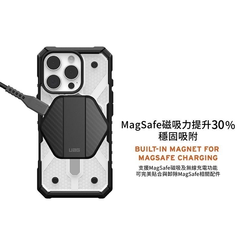 公司貨~期間限定~89折~原價@1880【UAG】iPhone 16系列 MagSafe磁吸式 經典款 耐衝擊防摔保護殼-細節圖5