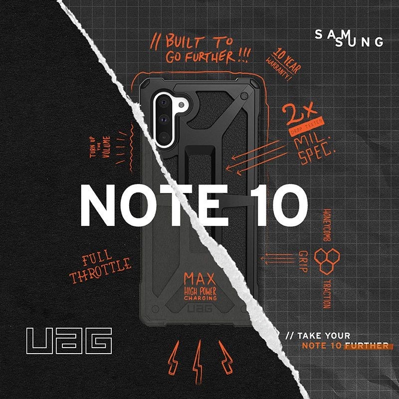 公司貨~9折~原價@1880【UAG】Samsung Note10 頂級耐衝擊保護殼-細節圖2
