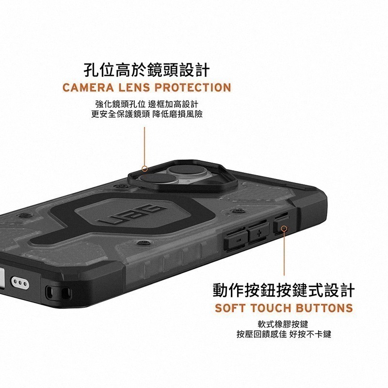 公司貨~限定~89折~原價@1880【UAG】iPhone 17系列 MagSafe磁吸式 經典透色款 耐衝擊防摔保護殼-細節圖7