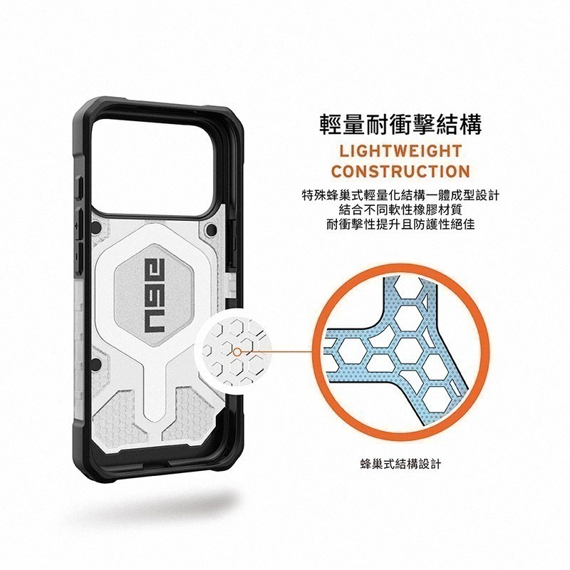公司貨~限定~89折~原價@1880【UAG】iPhone 17系列 MagSafe磁吸式 經典透色款 耐衝擊防摔保護殼-細節圖9