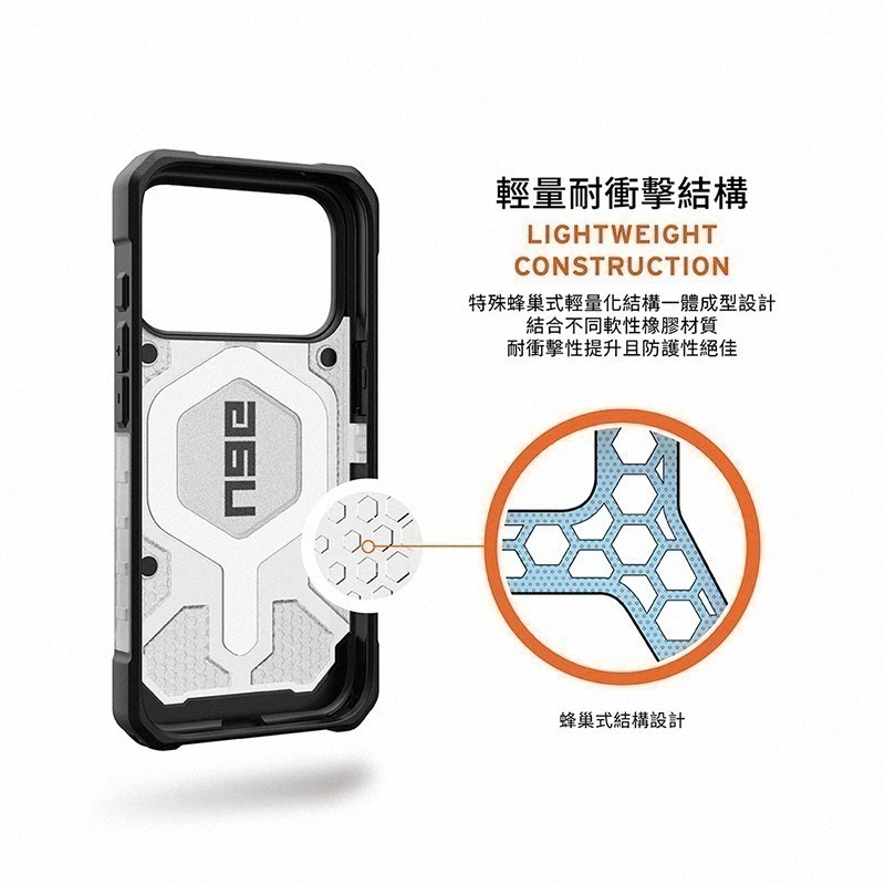 公司貨~限定~89折~原價@1880【UAG】iPhone 17系列 MagSafe磁吸式 經典透色款 耐衝擊防摔保護殼-細節圖9