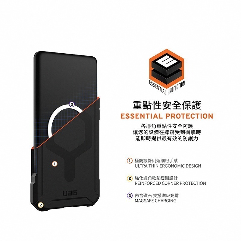 公司貨~期間限定~89折~原價@1380【UAG】iPhone 17系列 MagSafe磁吸式 輕量款 耐衝擊防摔保護殼-細節圖4